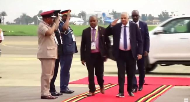 RW In Uganda To Represent Sri Lanka At NAM Summit